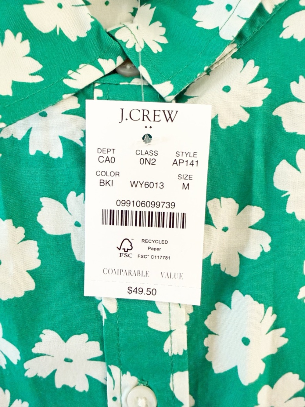 NWT J. Crew Sleeveless Floral Poplin Top - Picture 4 of 7